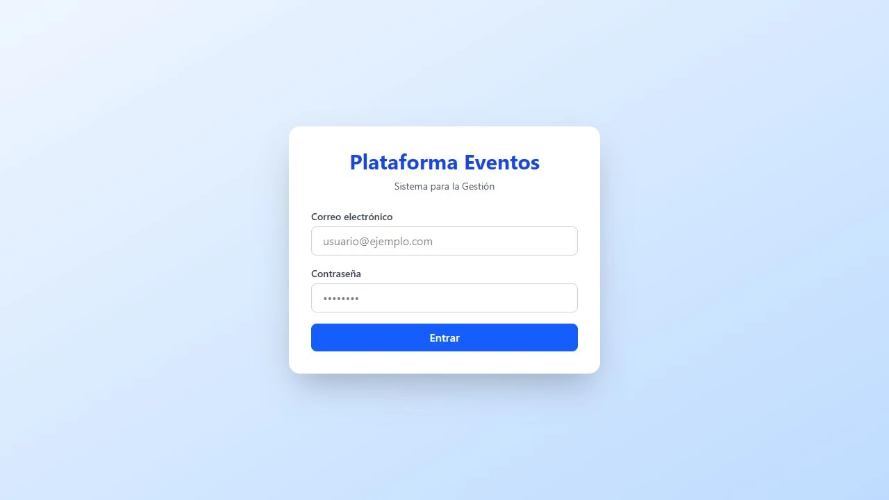 Captura de Gestión comercial / acceso